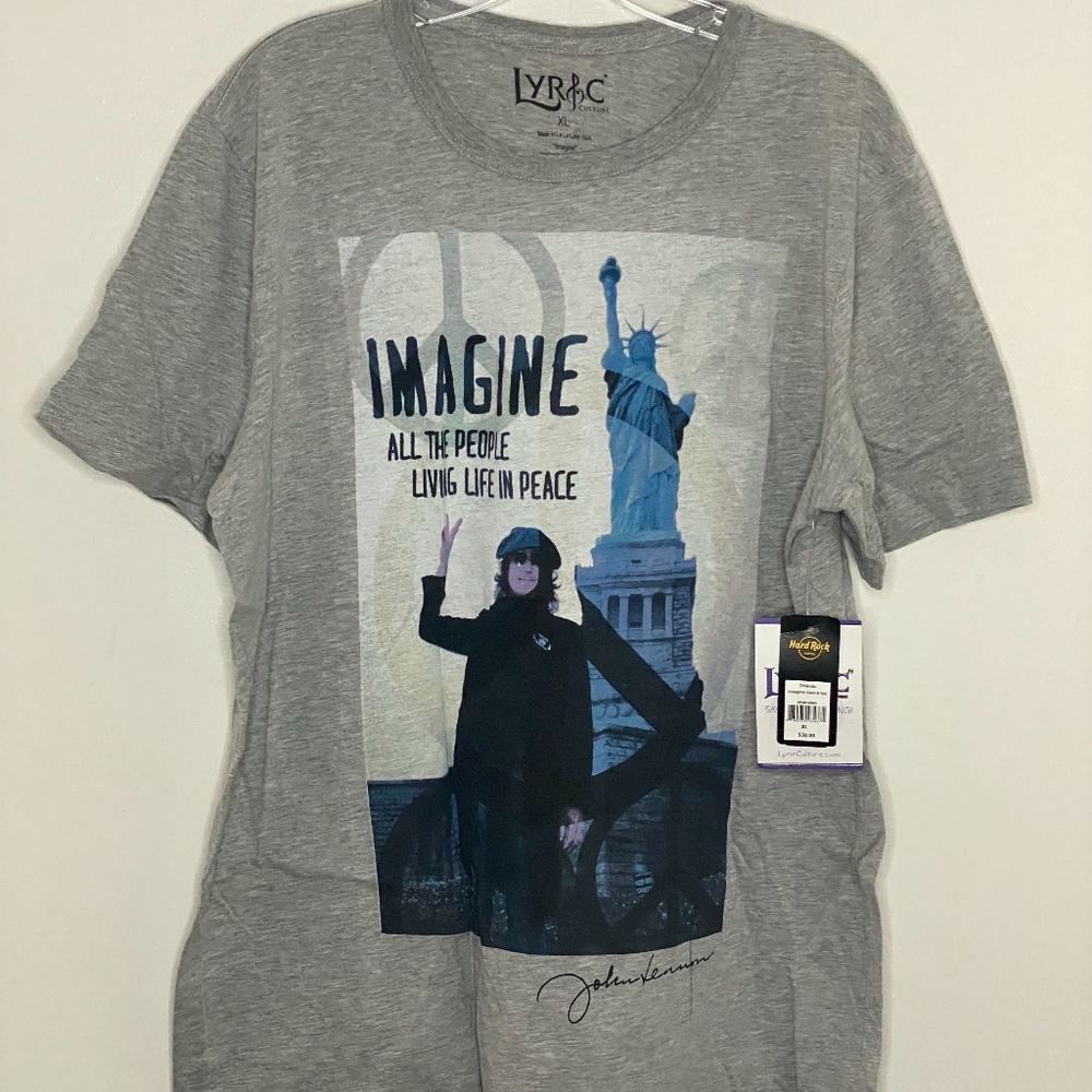Imagine by John Lennon Tee from Lyric Culture
